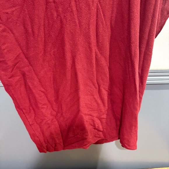 Joan Vass Maroon Poncho Sweater - Picture 7 of 11